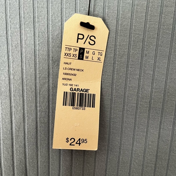 Garage basic rusty blue stretch long sleeve t-shirt - Picture 4 of 5